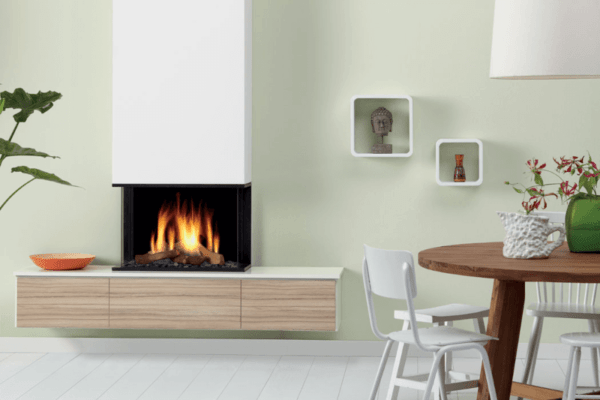 Global 60 Triple BF is a lovely balanced flue gas fire that is viewed from 3 sides, giving added vision. It offers a choice of smooth black, natural stone or reflective Ceraglass interiors. And with 84% efficiency and electronic remote control, it is the definitive 3 sided gas fire.