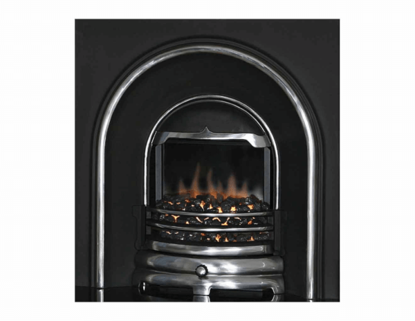 HD Sorrento Arch Polished, black and chrome, black and silver, arched insert